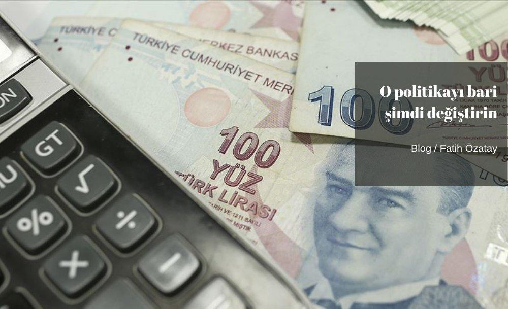 O politikayı bari şimdi değiştirin