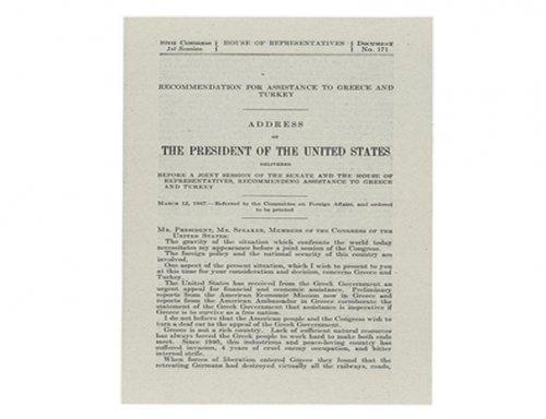 Joshua W. Walker / The Spirit of the Truman Doctrine: 65 Years of Strategic Partnership between the United States and Turkey